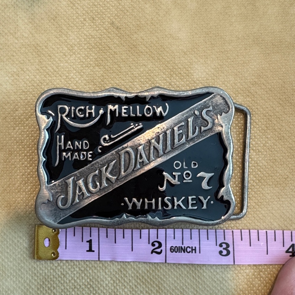 Jack Daniels Black and Silver Belt Buckle - Picture 5 of 6